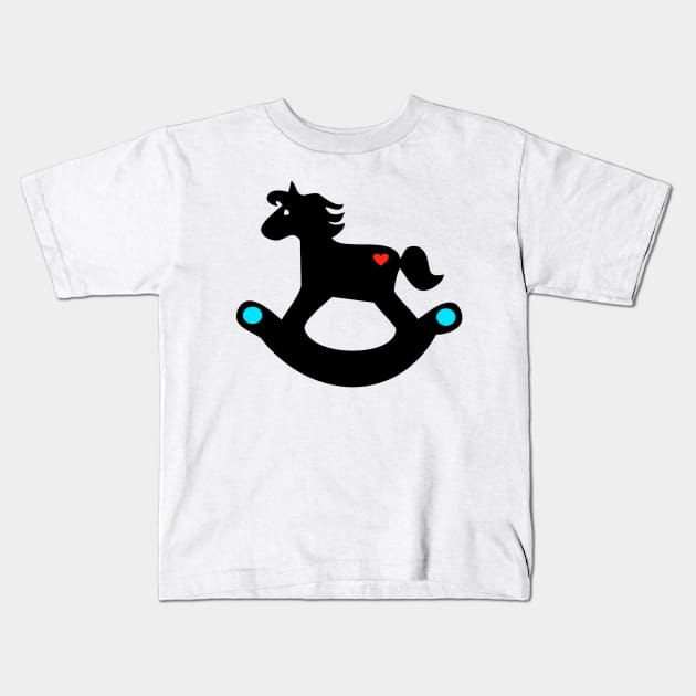 horse toy Kids T-Shirt by Tshirtstory